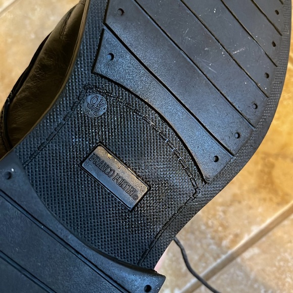 Franco Fortini Black Leather Shoes. Size 9.5 Men’s - Picture 7 of 8